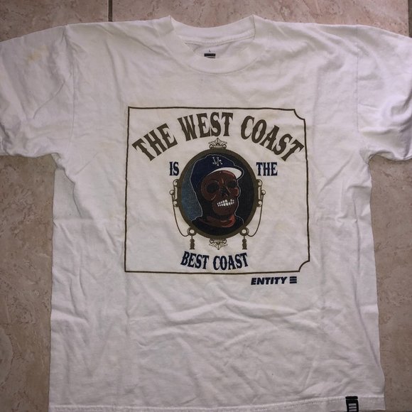 The West Coast is The Best Coast Entity Vintage White Size L LA - Picture 1 of 3
